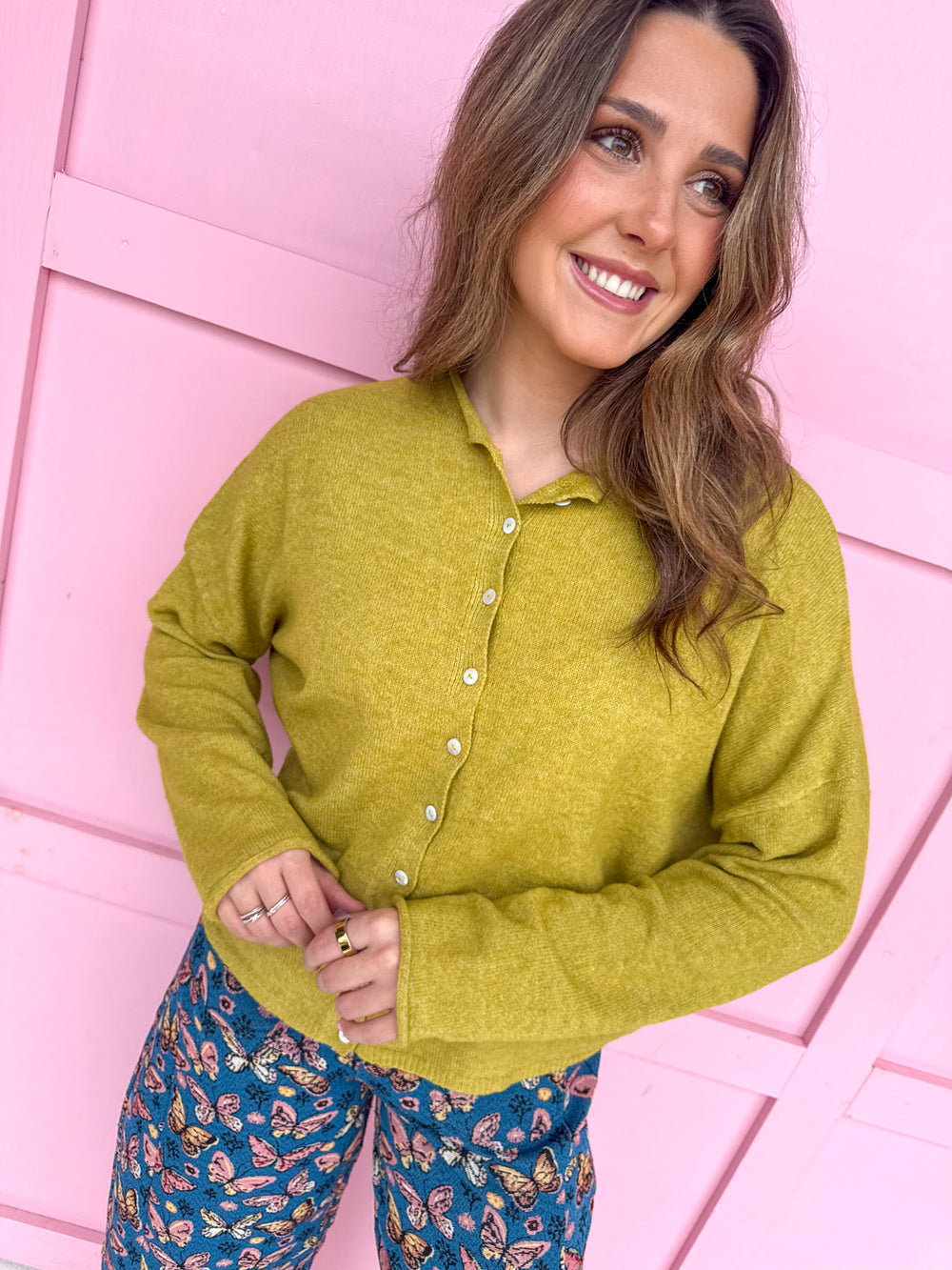Piper Cardigan - Chartreuse