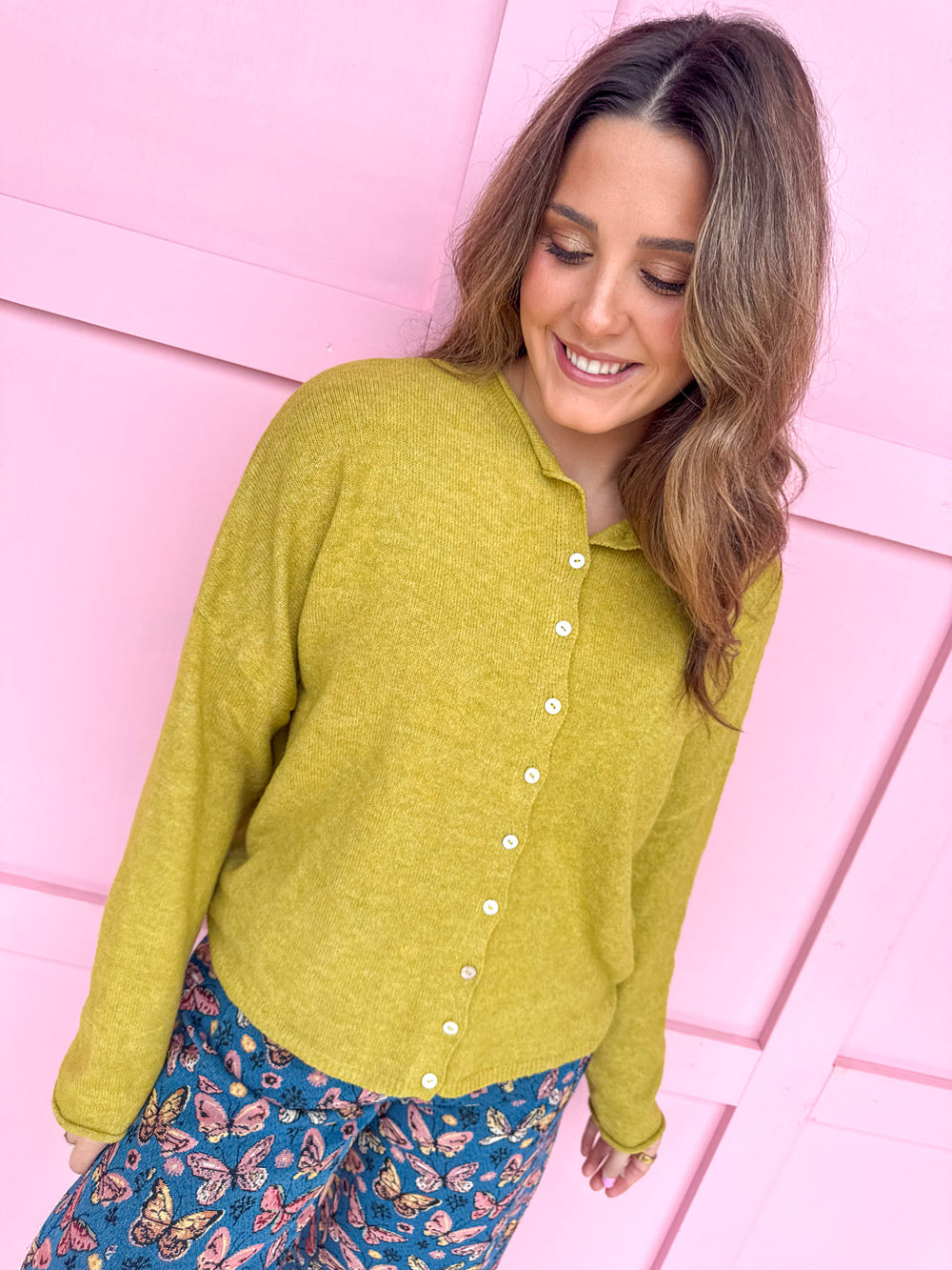 Piper Cardigan - Chartreuse