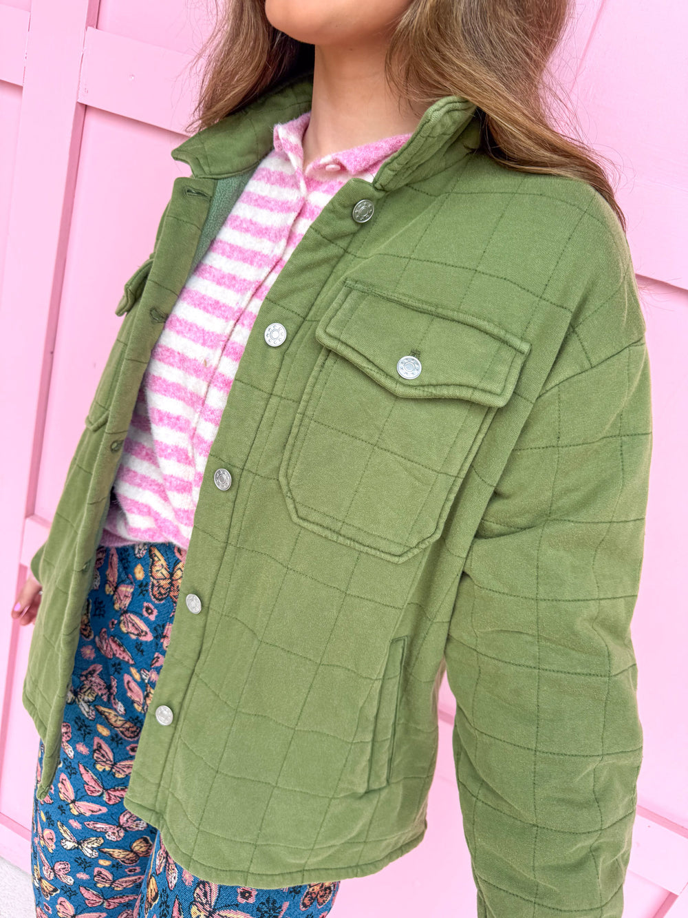 Owning It All Jacket - Olive