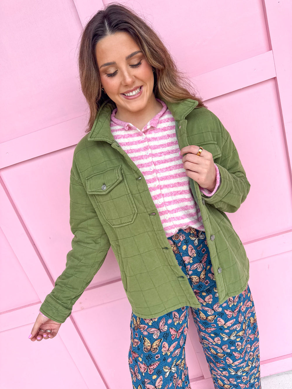 Owning It All Jacket - Olive