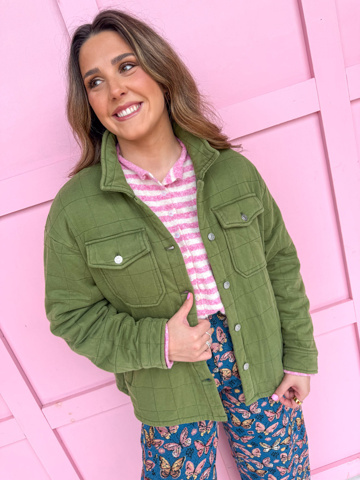 Owning It All Jacket - Olive