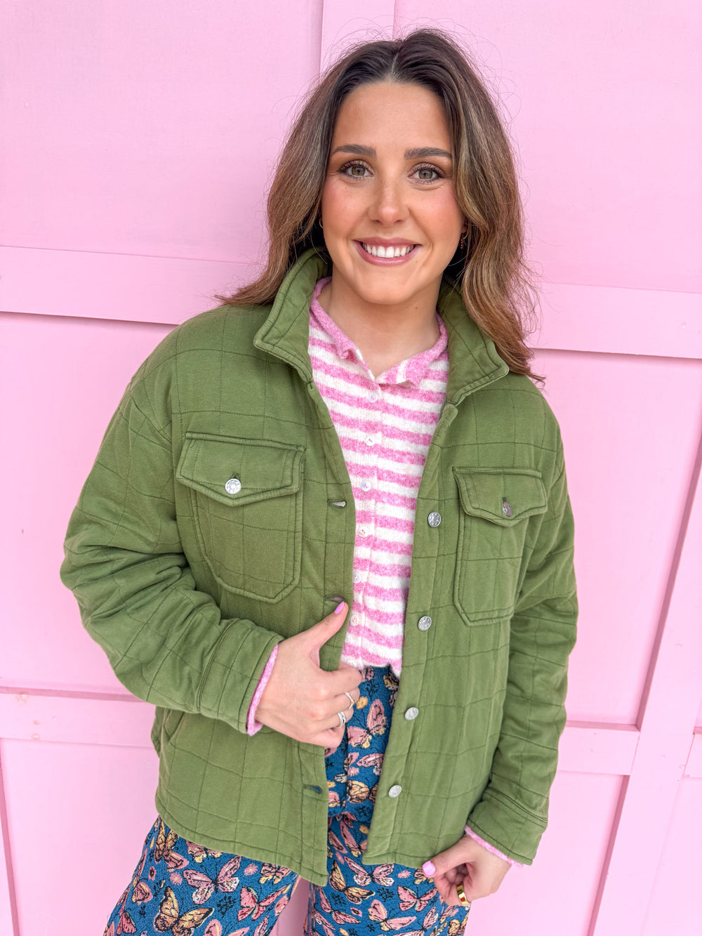 Owning It All Jacket - Olive