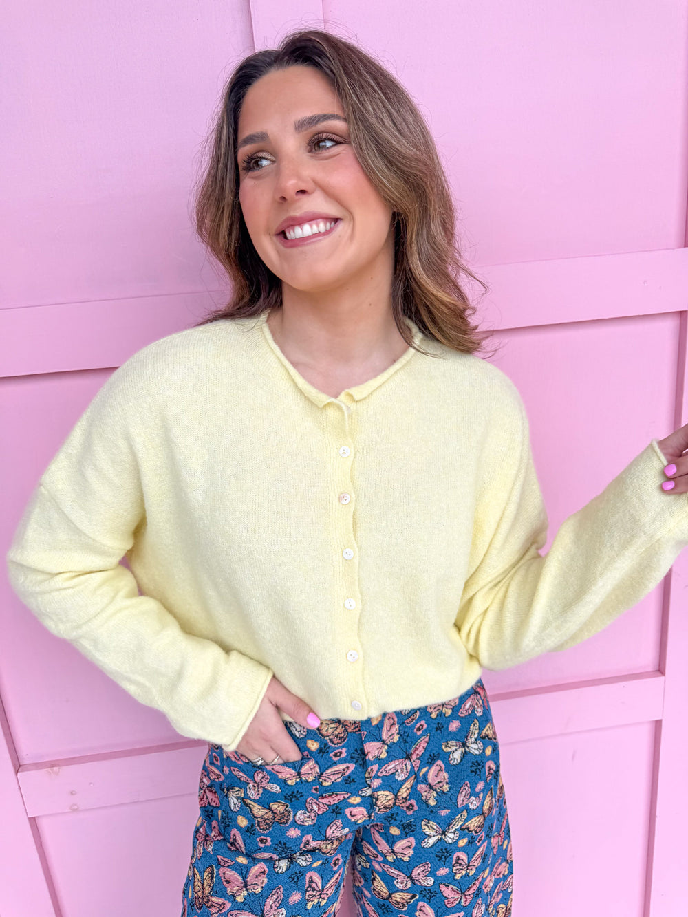Piper Cardigan - Butter Yellow