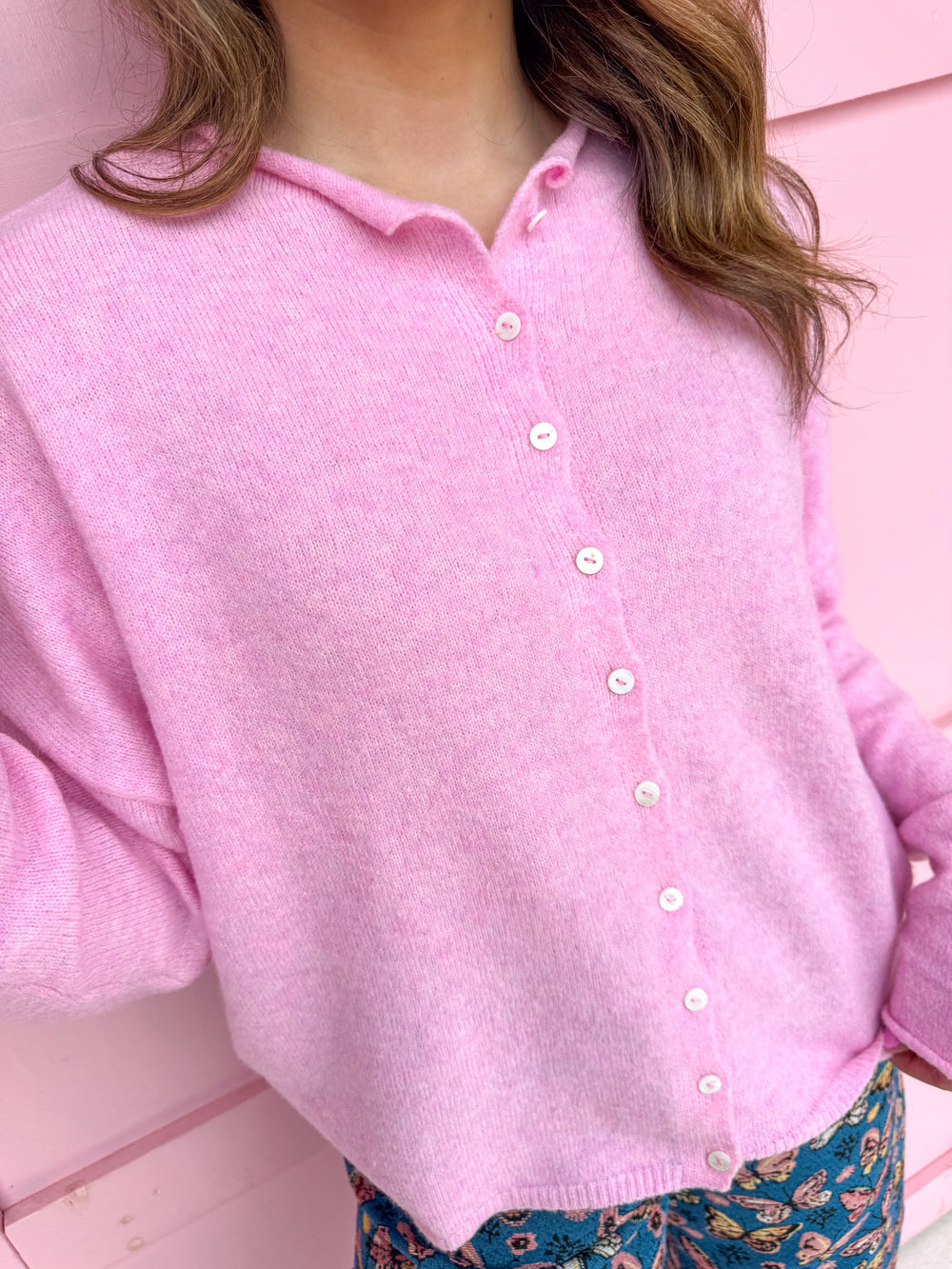 Piper Cardigan - Pale Pink