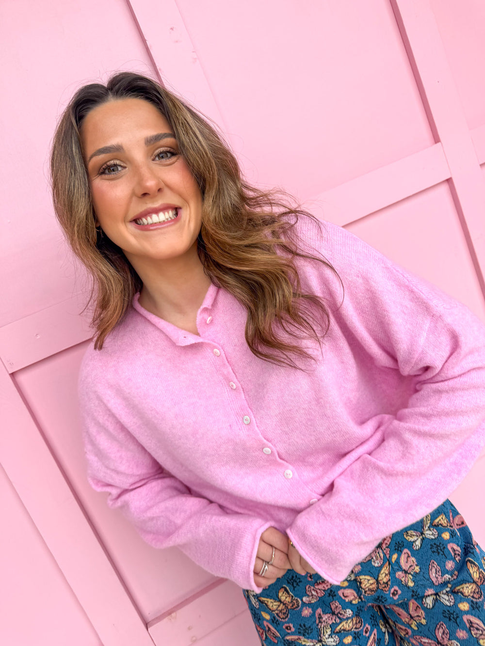 Piper Cardigan - Pale Pink