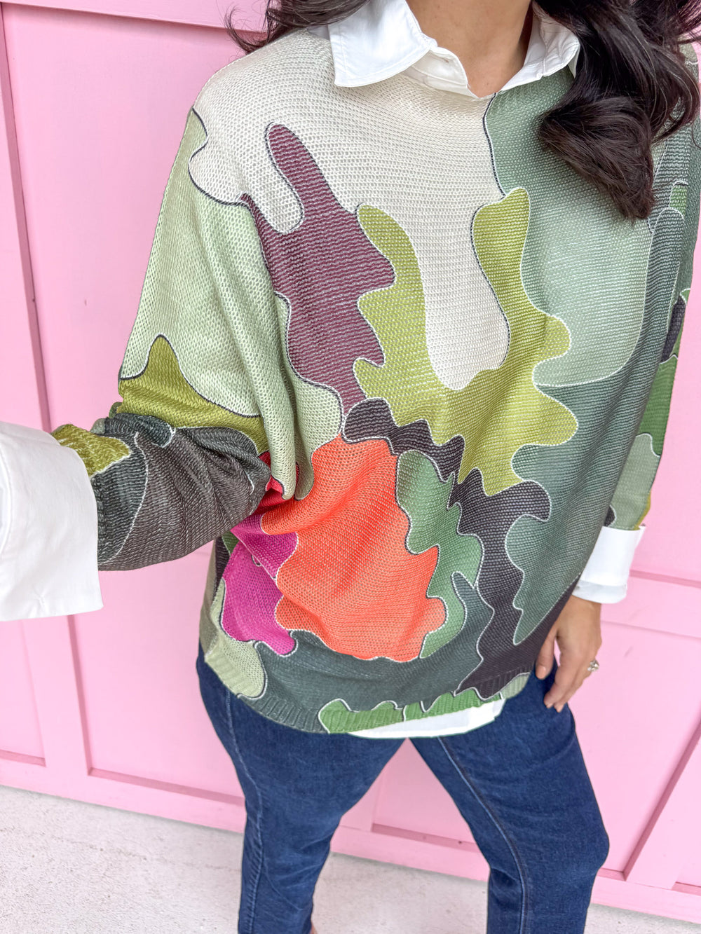 Hidden Glam Camo Top