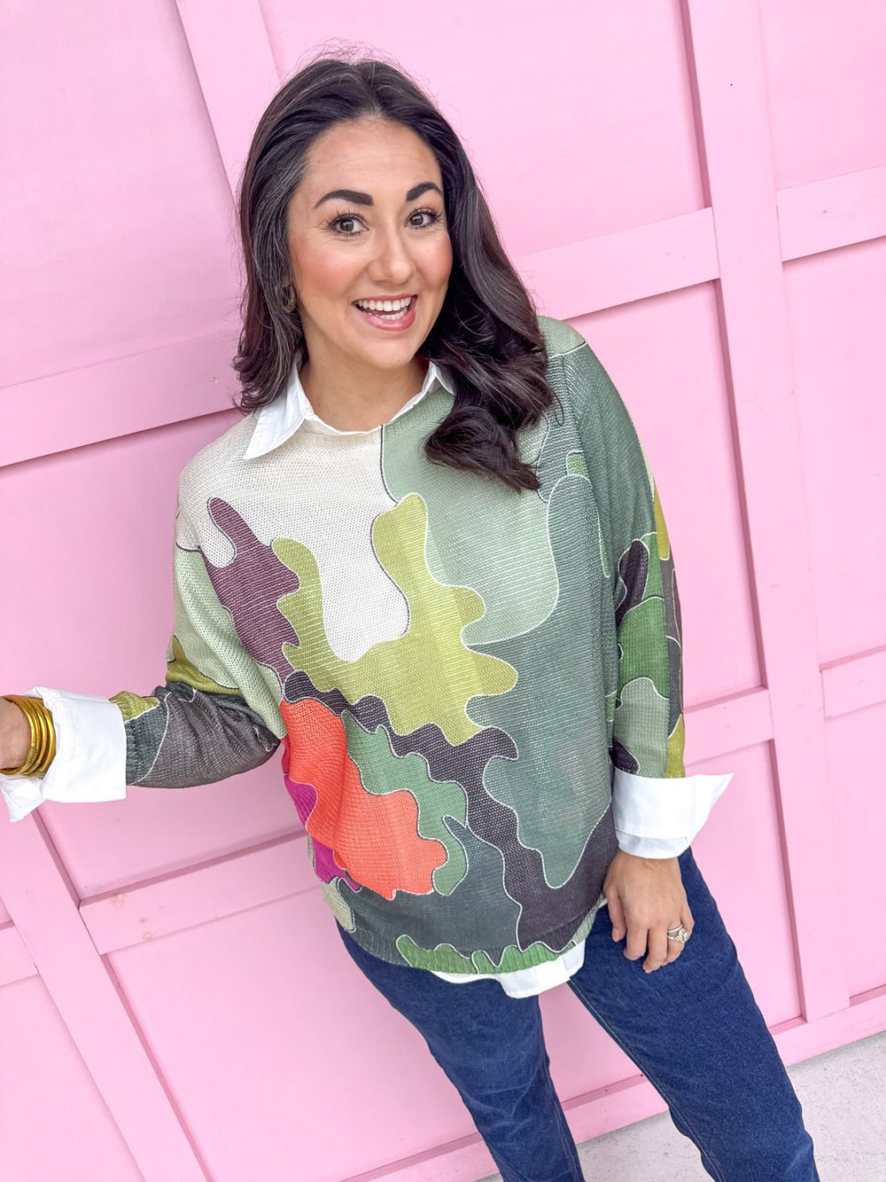 Hidden Glam Camo Top