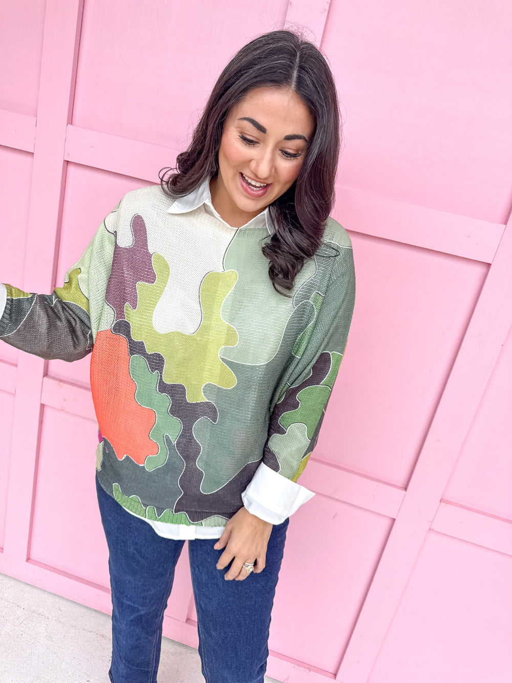 Hidden Glam Camo Top