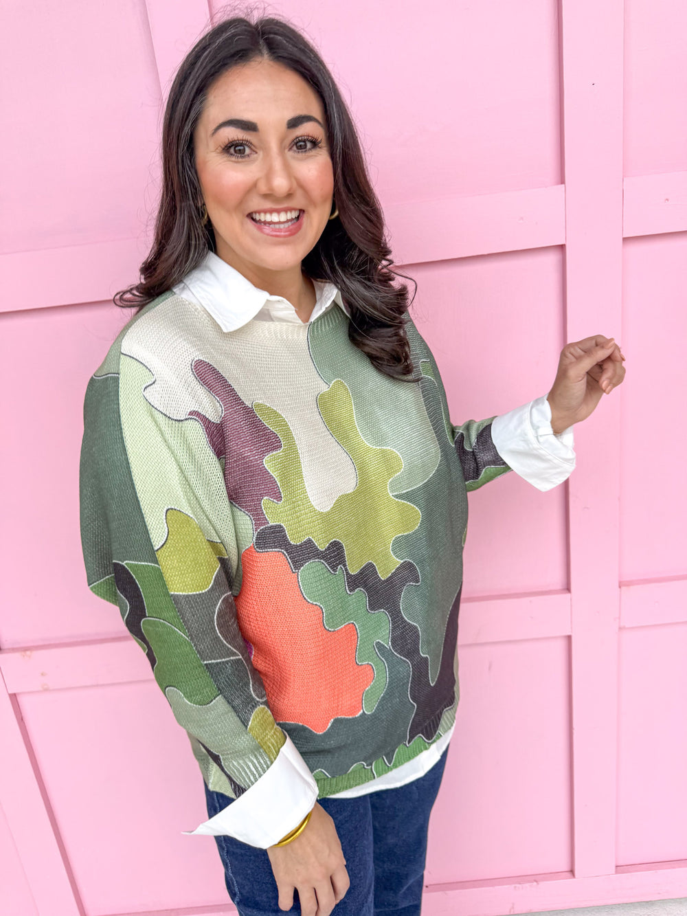 Hidden Glam Camo Top