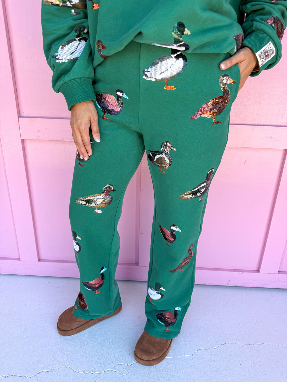 queen of sparkles ducks womens boutique lounge pants jincy's
