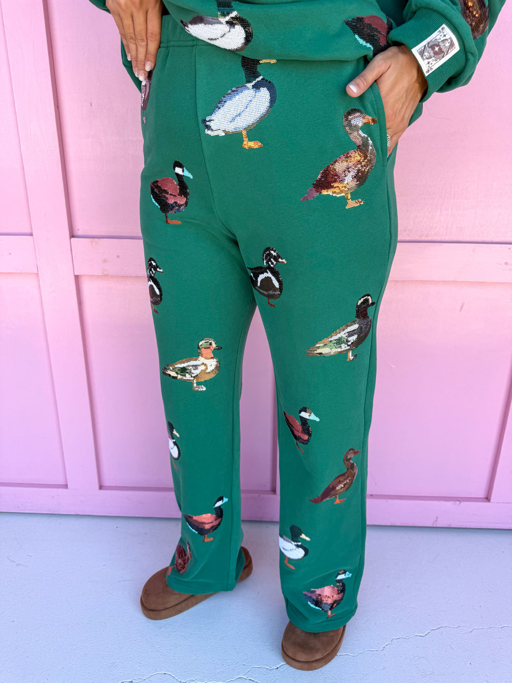 queen of sparkles ducks womens boutique lounge pants jincy's