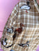 queen of sparkles flannel plaid shirt ducks sequins button up womens boutique jincy's