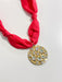 Hart Designs | Melon Pop Circle Jewel Scarf Necklace 