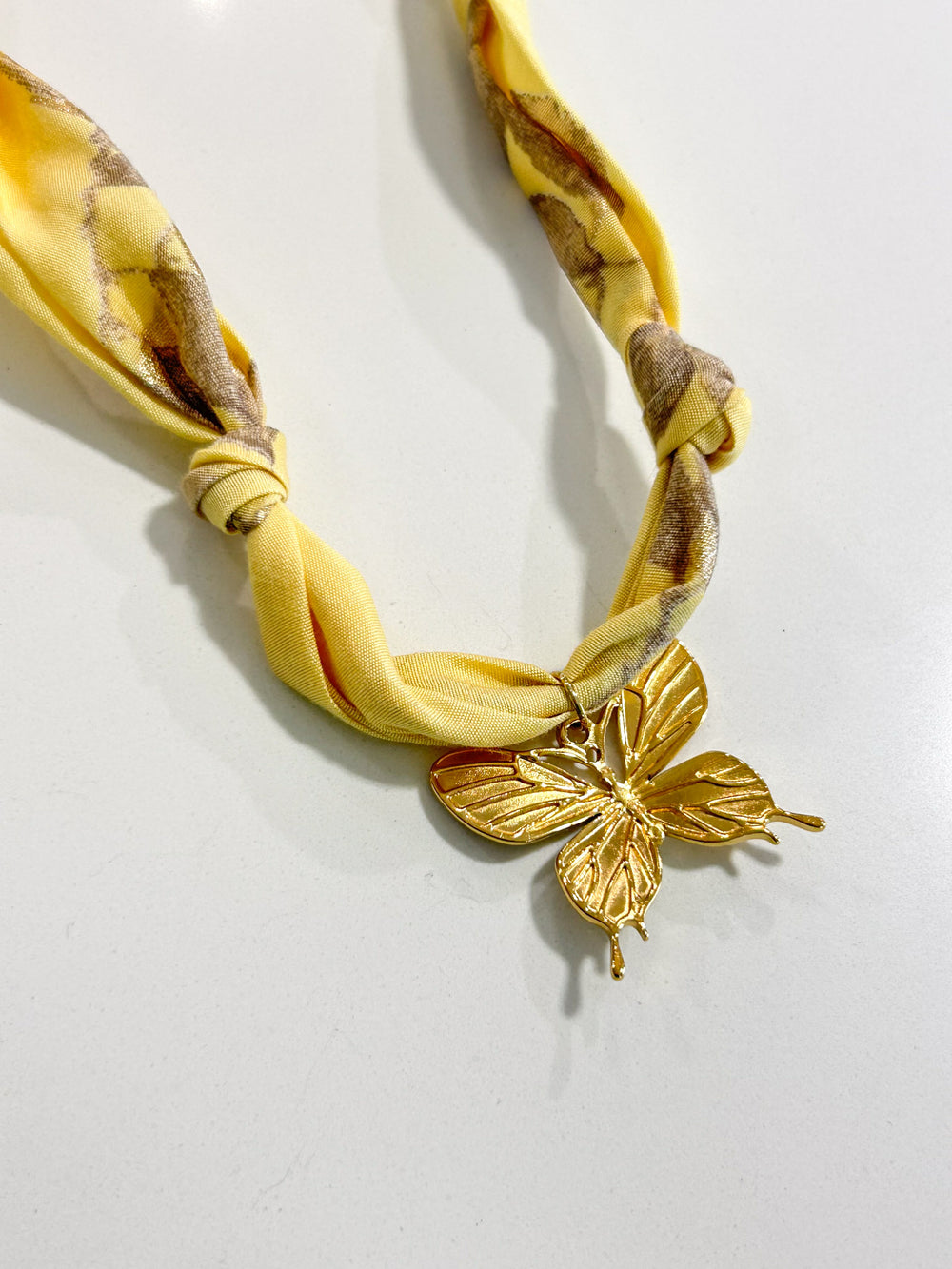 Hart Designs | Golden Glow Butterfly Scarf Necklace 