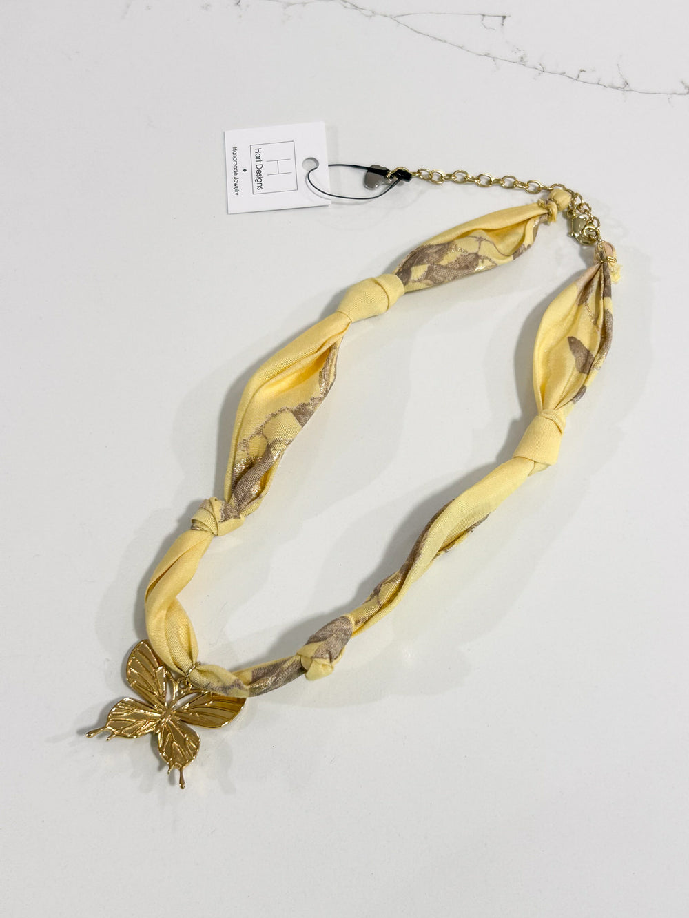 Hart Designs | Golden Glow Butterfly Scarf Necklace 