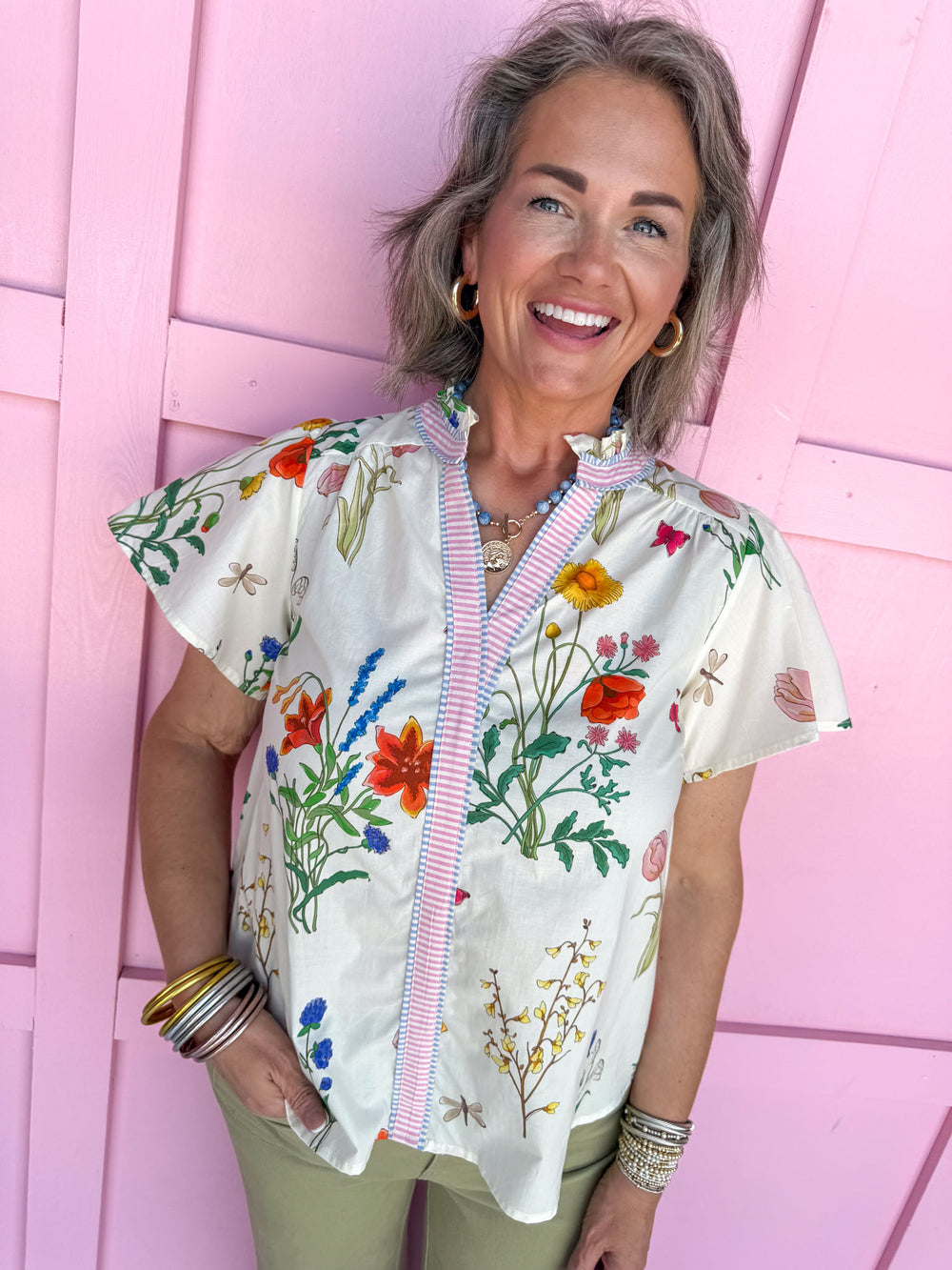 boutique womens top floral print jincys