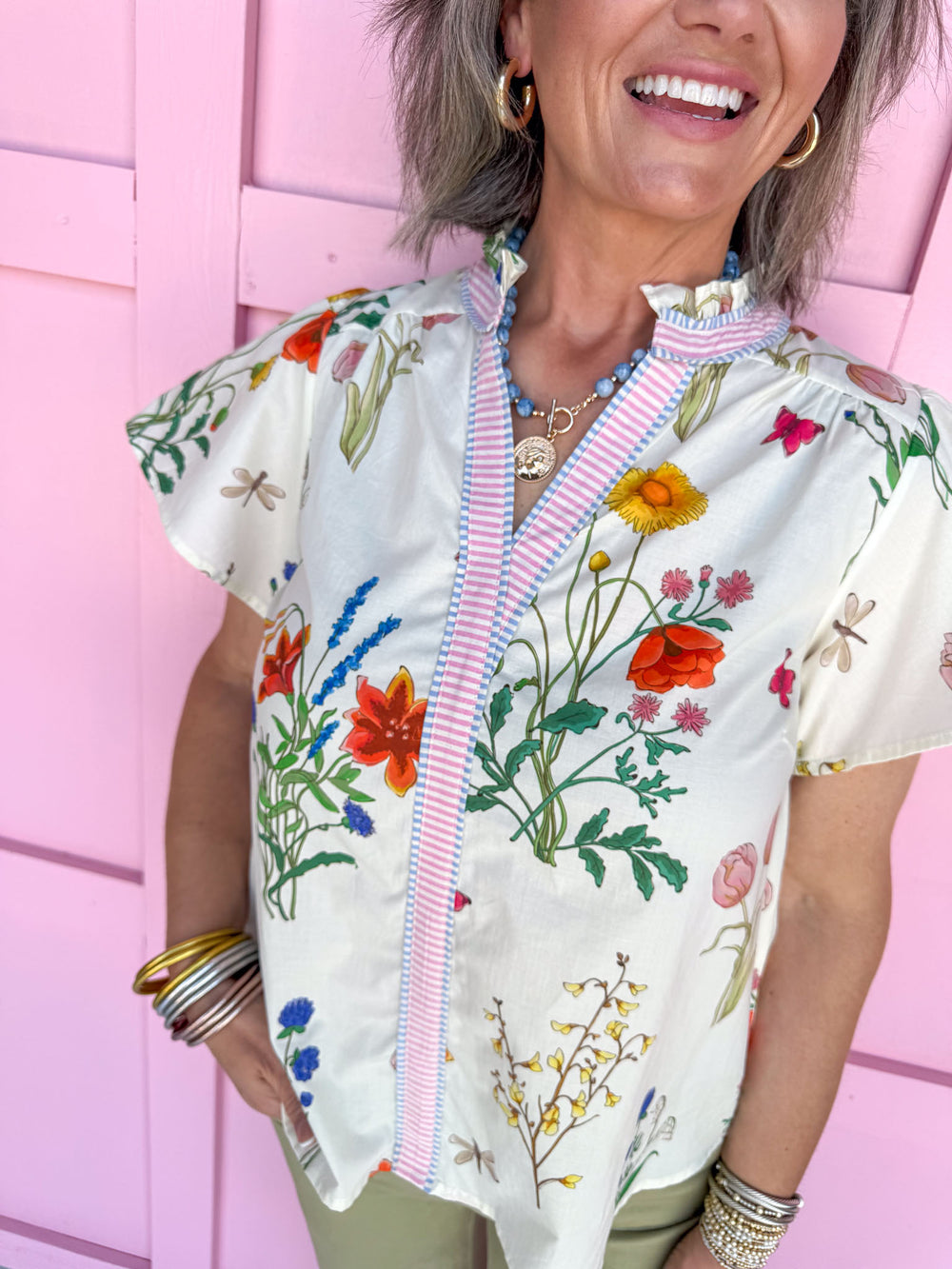 boutique womens top floral print jincys