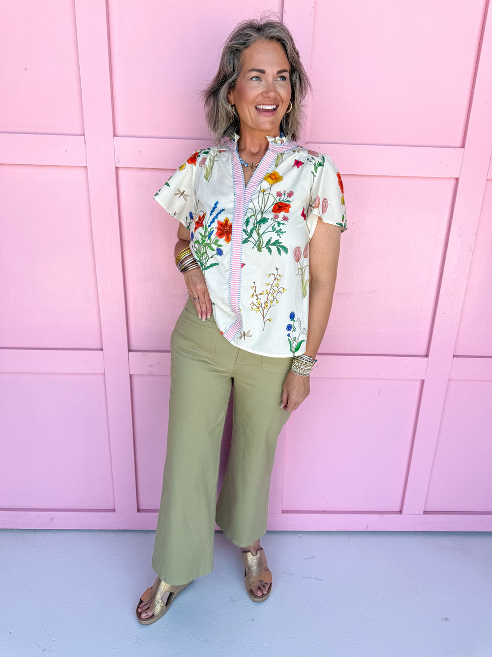 boutique womens top floral print jincys