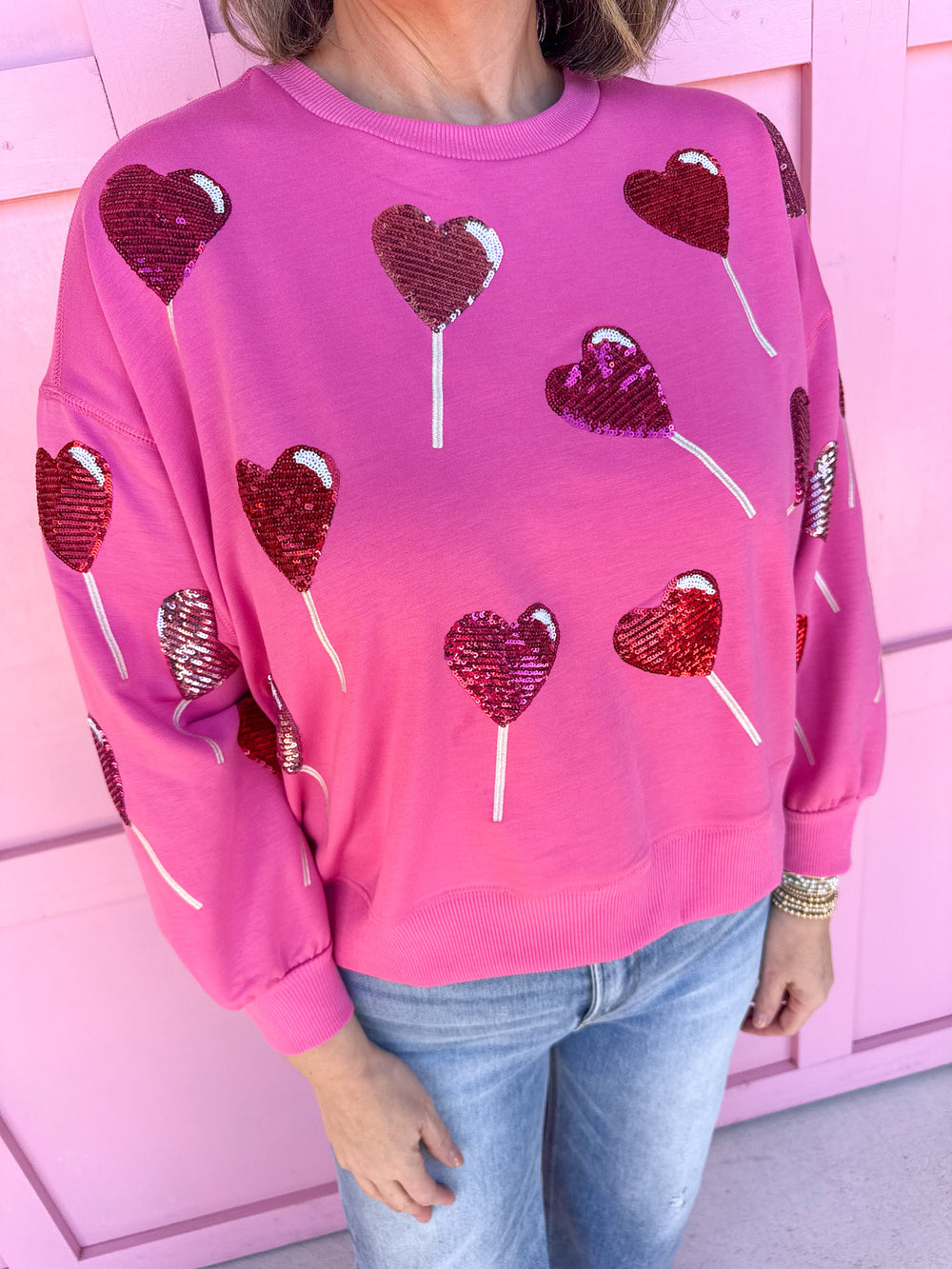 Mary Square | Millie Sweatshirt - Heart Lollipops