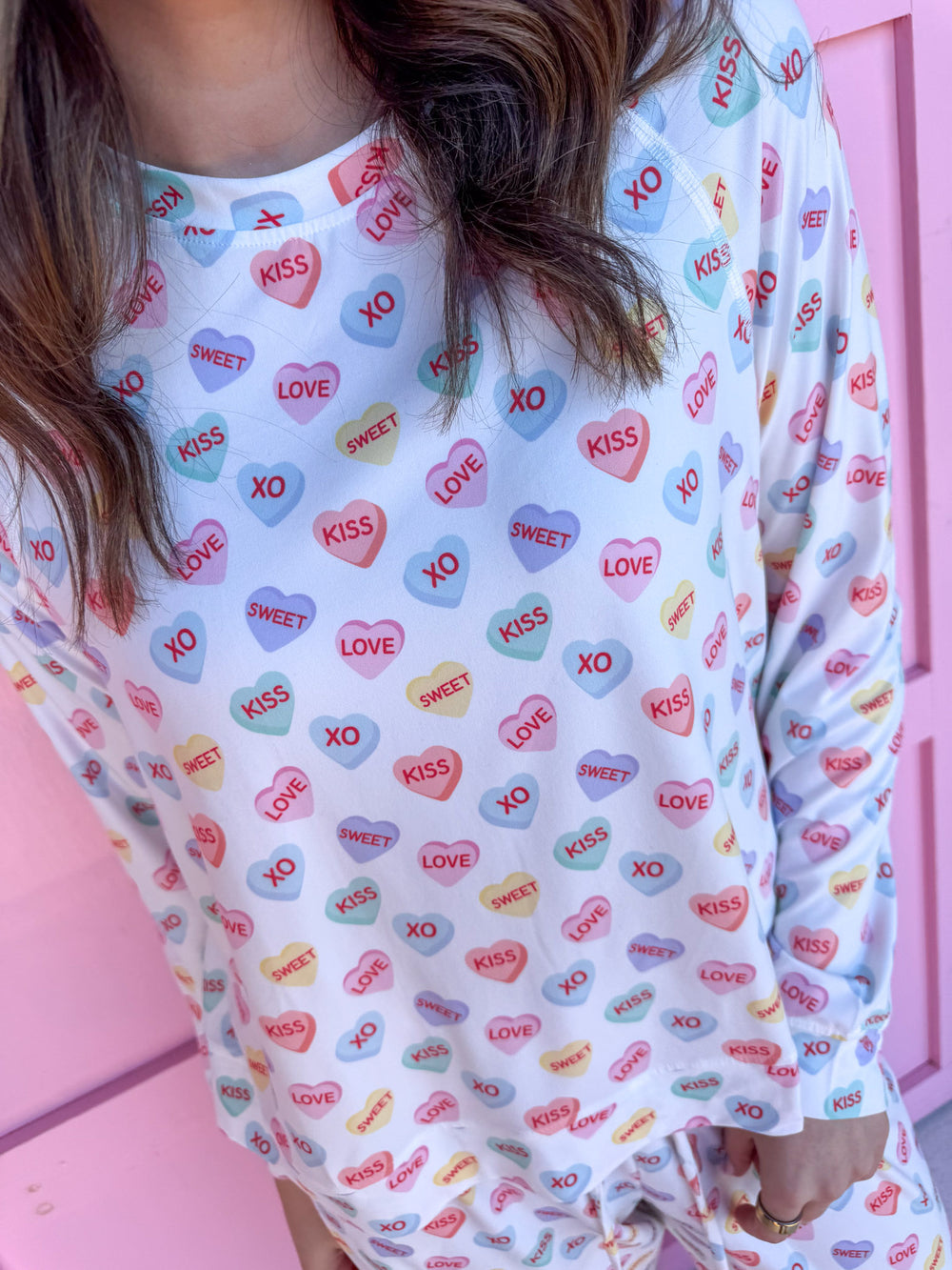 Mary Square | Annie Pajama Set - Candy Hearts