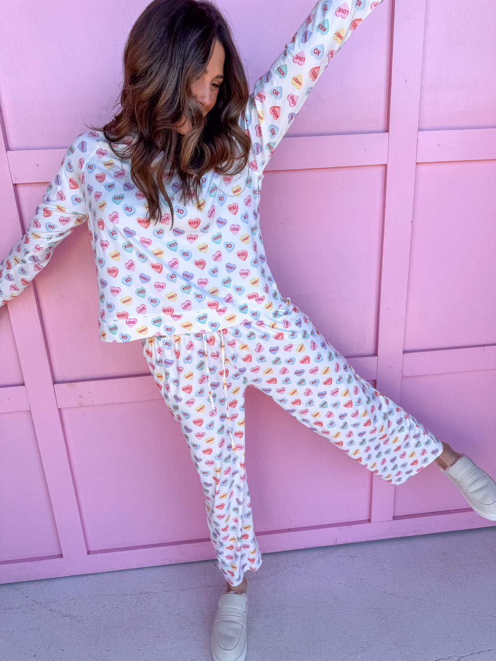Mary Square | Annie Pajama Set - Candy Hearts