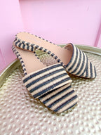 CORKYS | Our Lil Secret Sandals - Black Natural Raffia