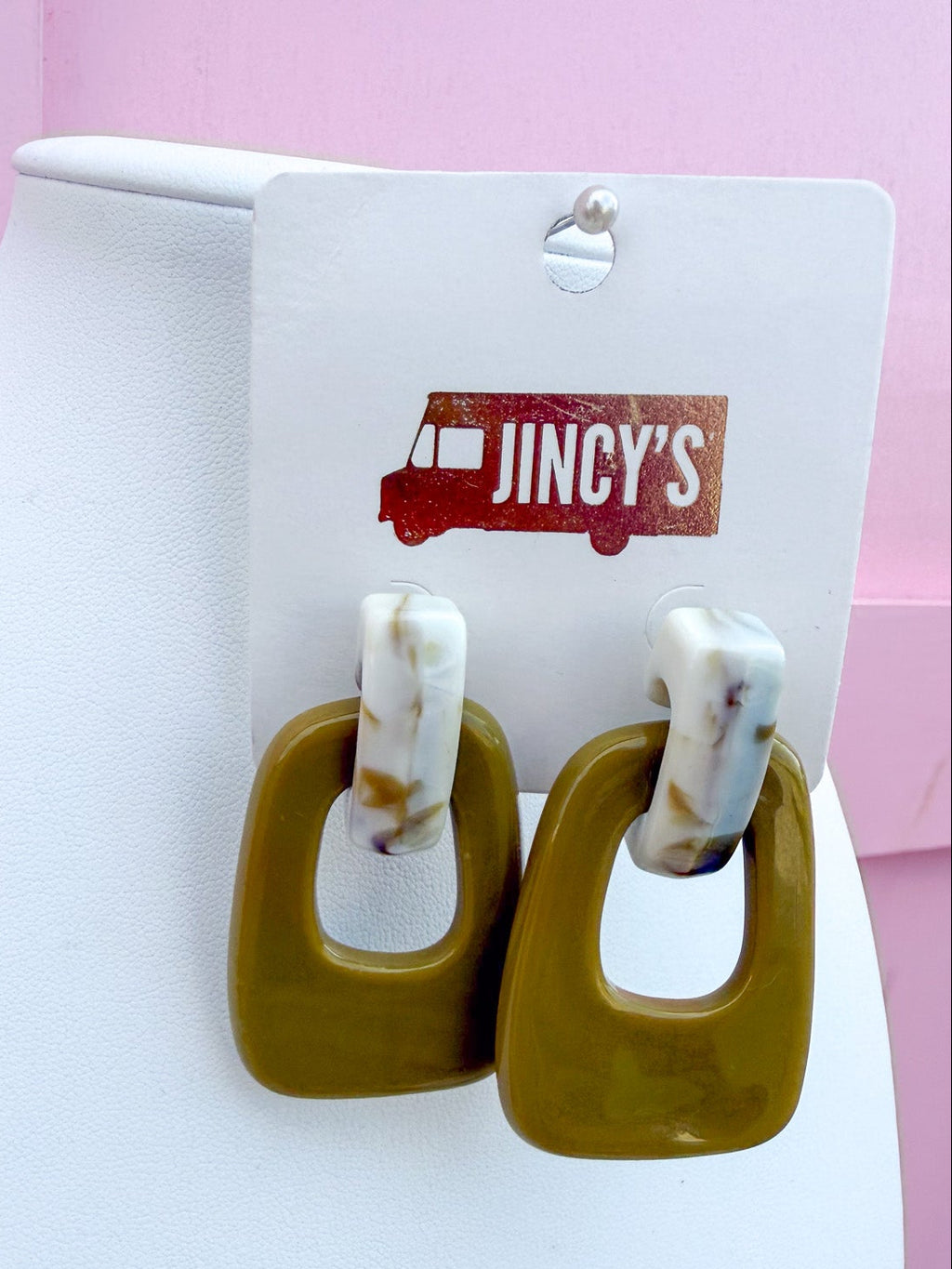 Stylish Everyday Earrings - Olive