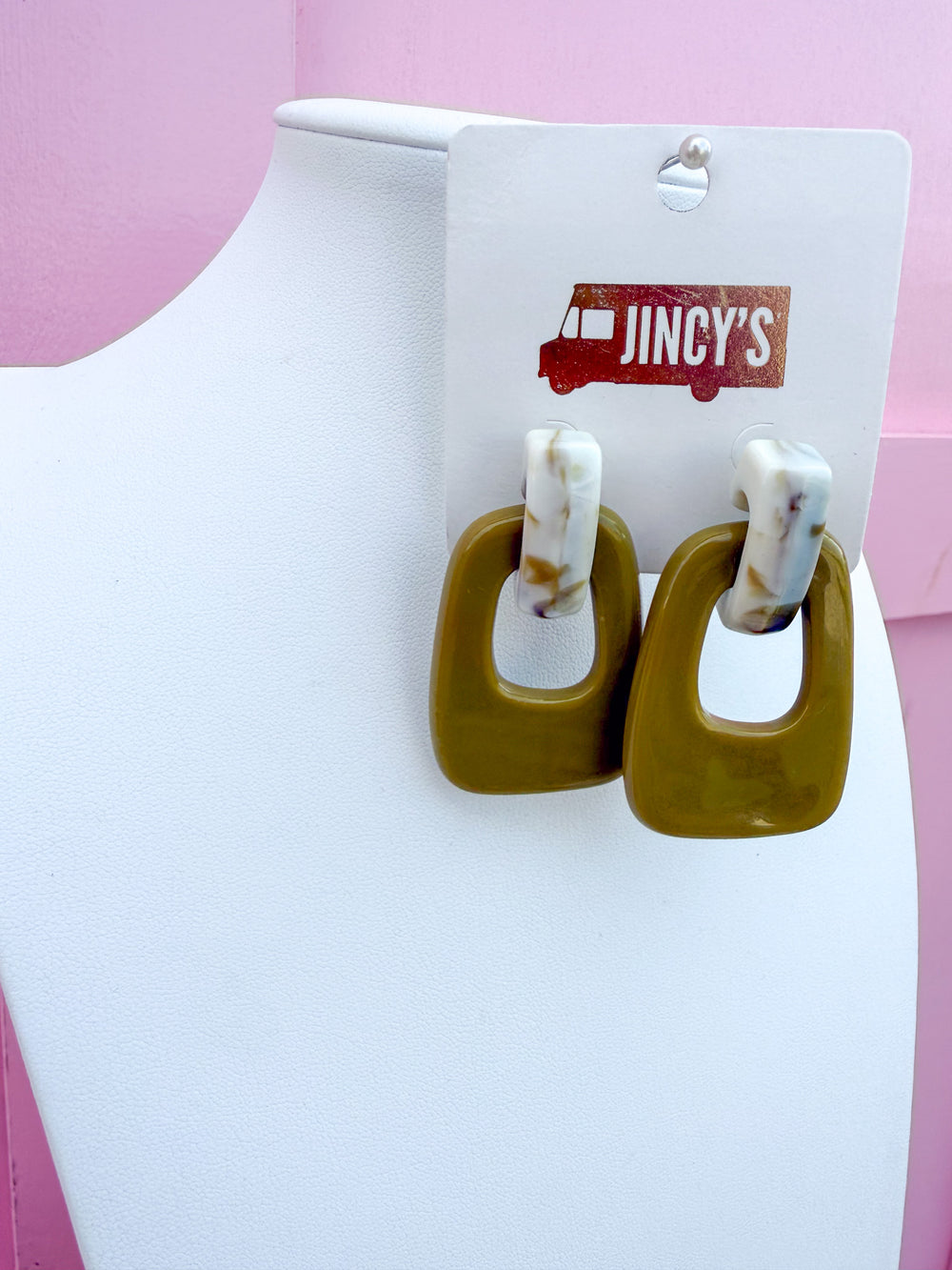 Stylish Everyday Earrings - Olive