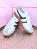 Gola | Torpedo Leather Sneakers - Off White/Dark Brown/Gold