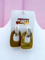 Stylish Everyday Earrings - Olive