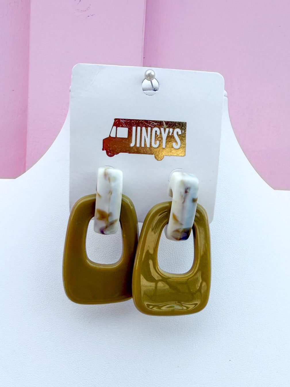 Stylish Everyday Earrings - Olive