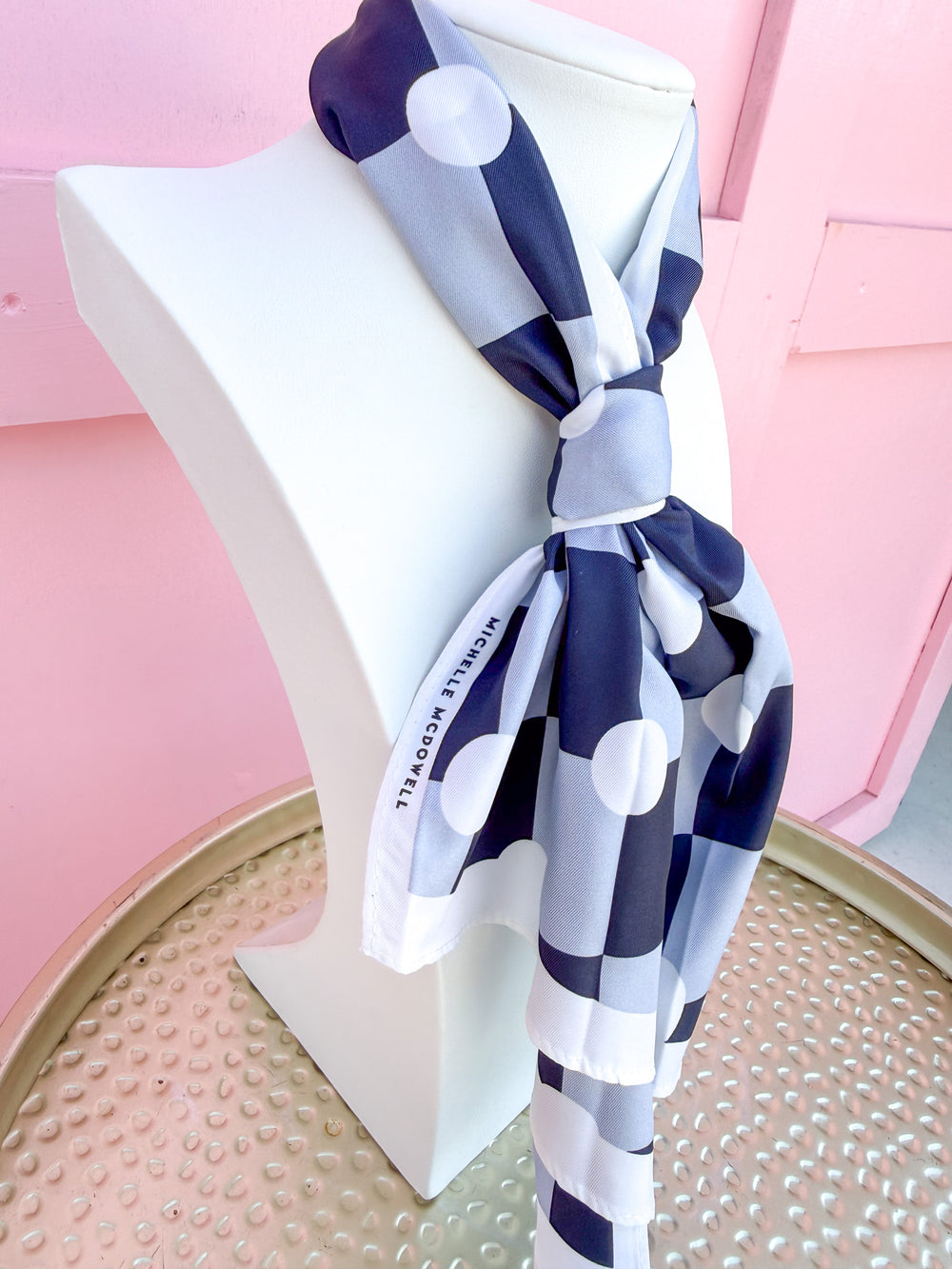 Michelle McDowell | Drew Scarf - Dotted Lattice