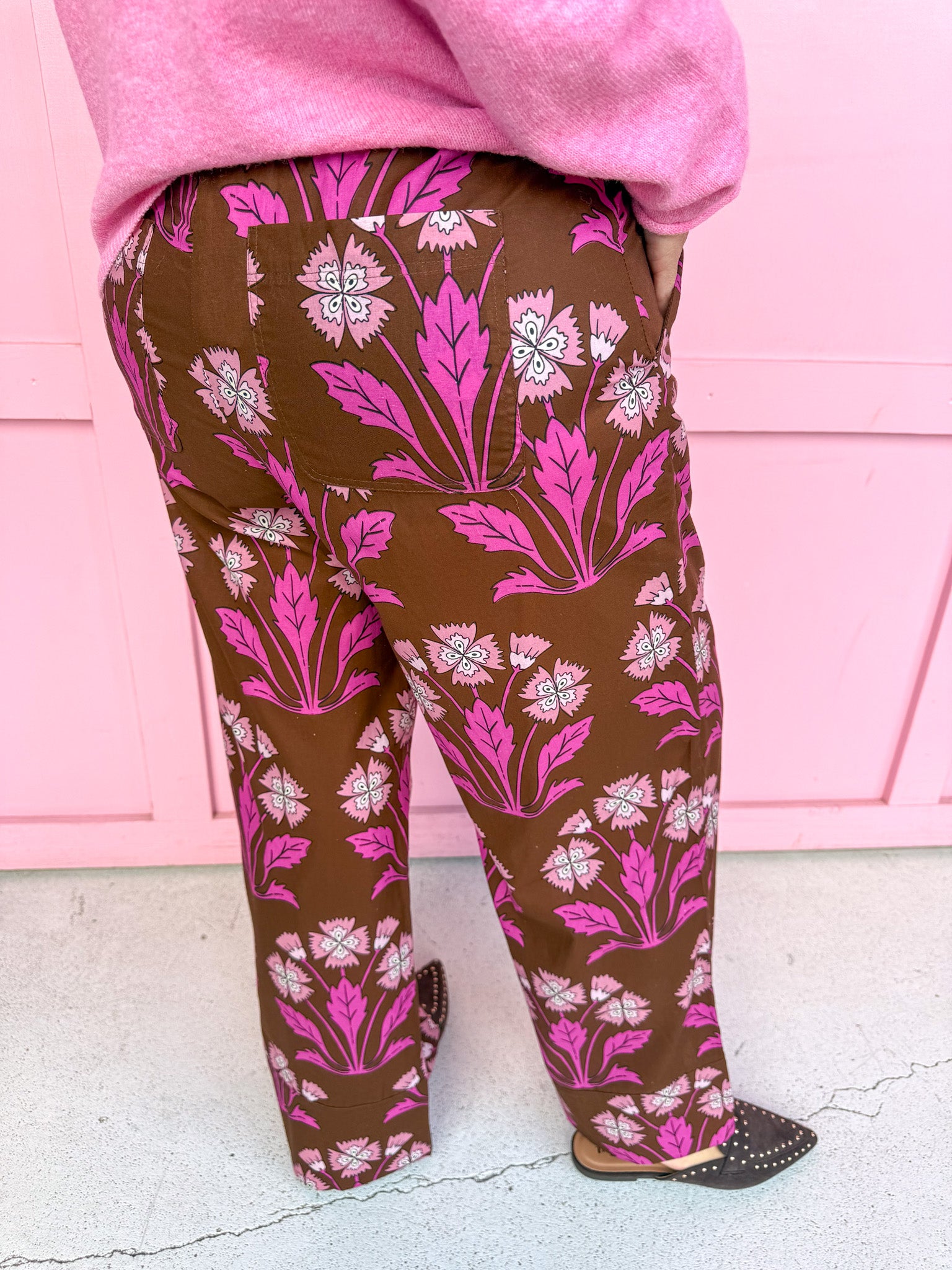 Bold Bloom Floral Print Pants
