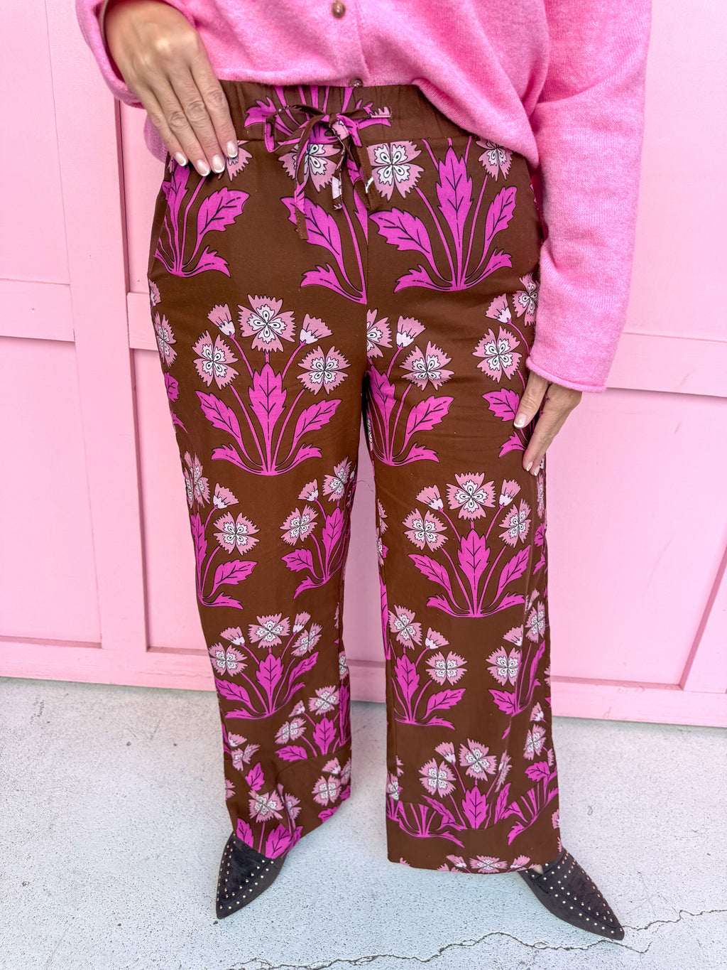 Bold Bloom Floral Print Pants