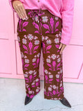 Bold Bloom Floral Print Pants