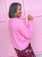 Sweet On Style Cardigan - Candy Pink