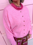 Sweet On Style Cardigan - Candy Pink
