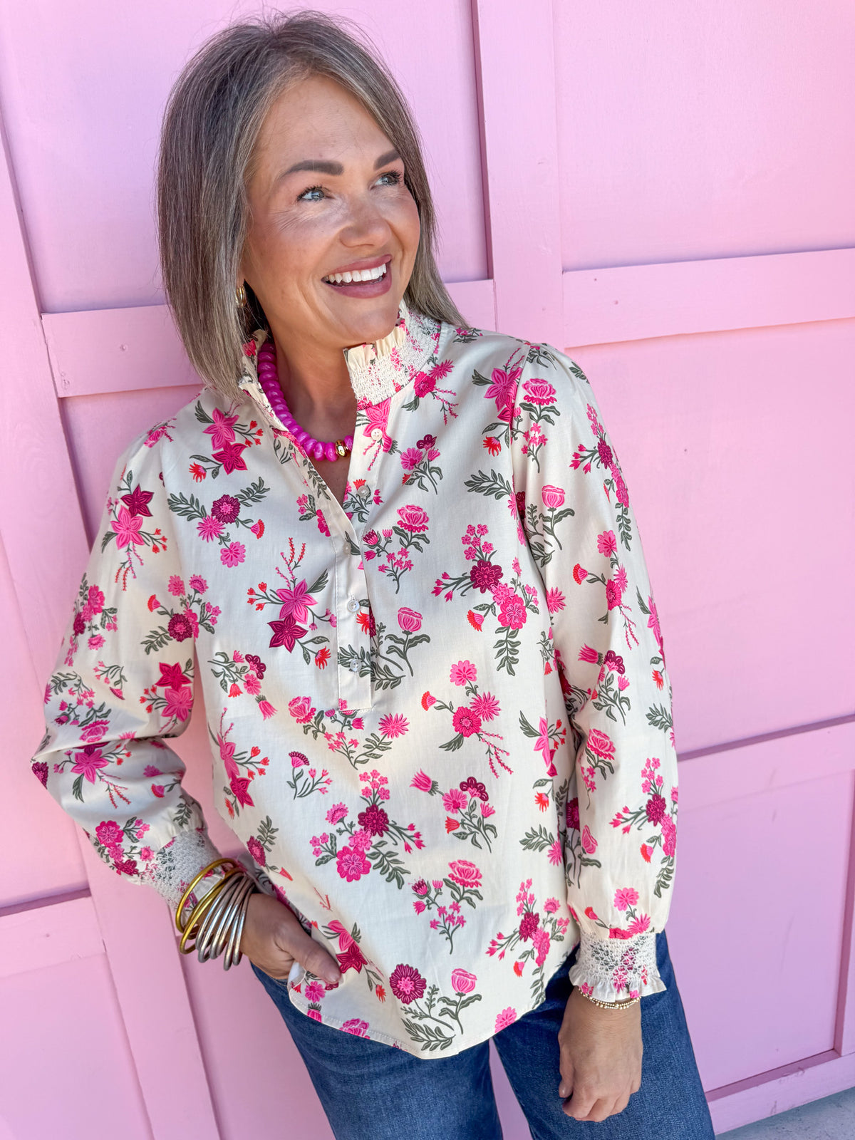 Mary Square | Kimberly Top - Mistflower - Pink