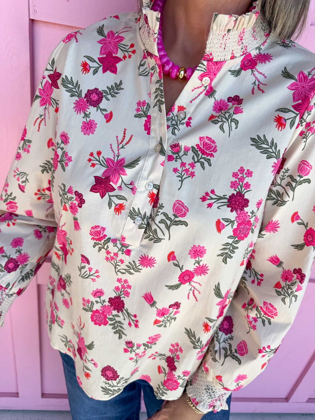 Mary Square | Kimberly Top - Mistflower - Pink