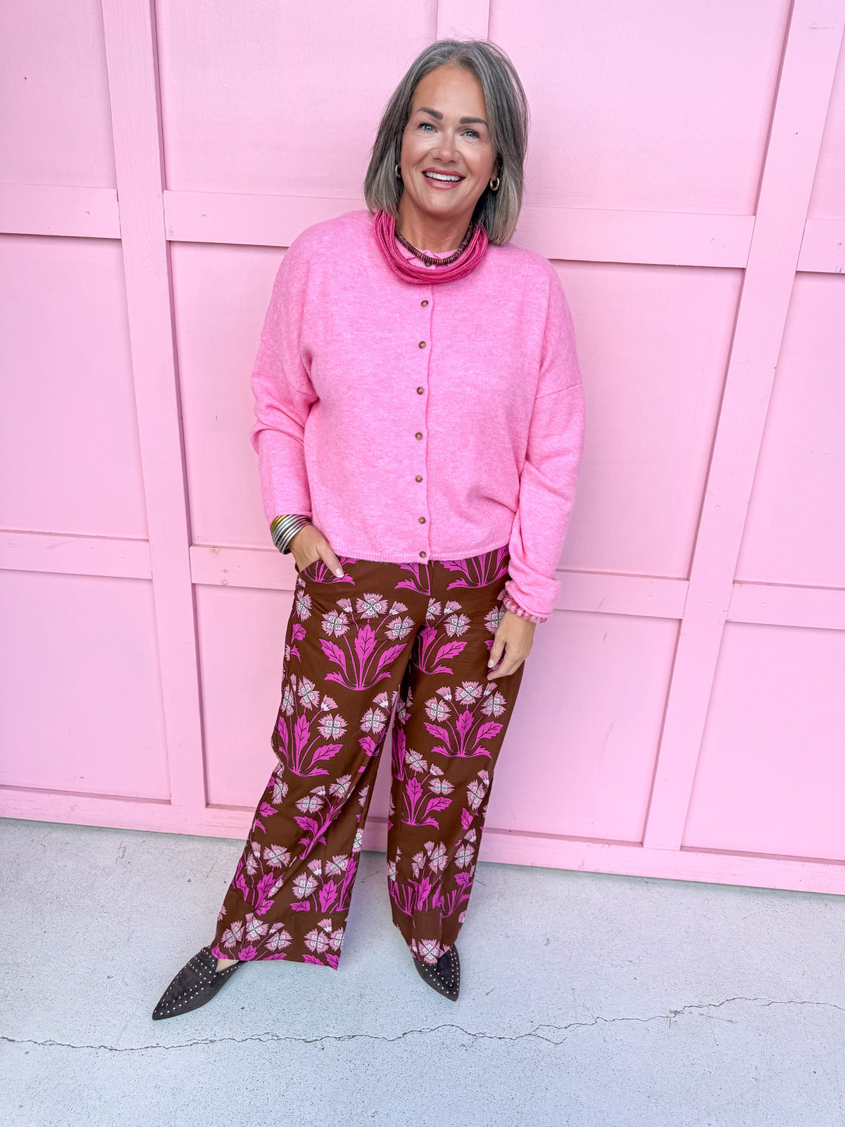 Bold Bloom Floral Print Pants