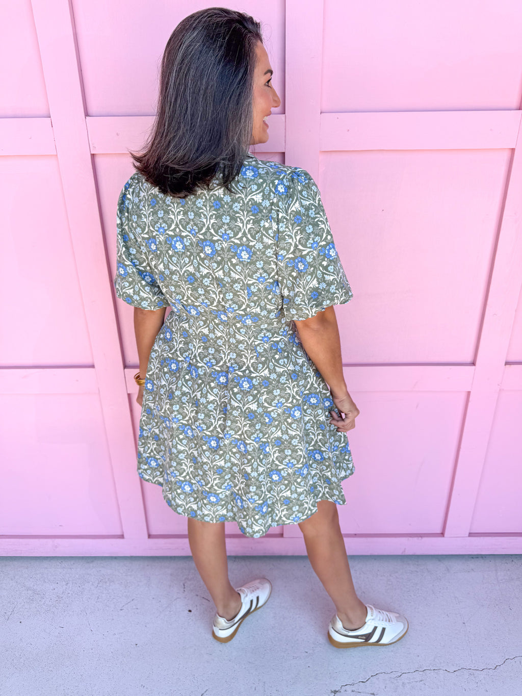 Mary Square | Rory Mini Dress - Ashdown Abbey Olive