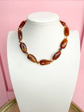 LOVE LEMON LANE | Statement Beaded Necklace - Brown