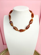LOVE LEMON LANE | Statement Beaded Necklace - Brown