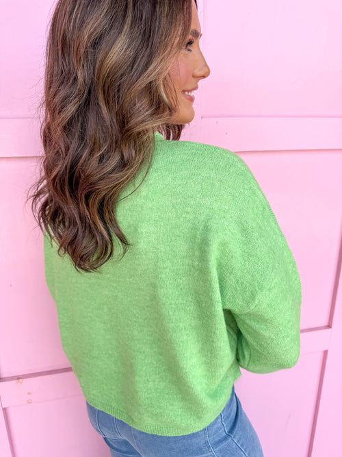 Light Weight Staple Sweater - Green