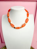 LOVE LEMON LANE | Statement Beaded Necklace - Orange