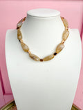 LOVE LEMON LANE | Statement Beaded Necklace - Beige
