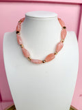 LOVE LEMON LANE | Statement Beaded Necklace - Pink