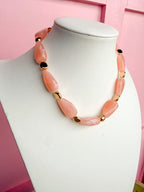 LOVE LEMON LANE | Statement Beaded Necklace - Pink