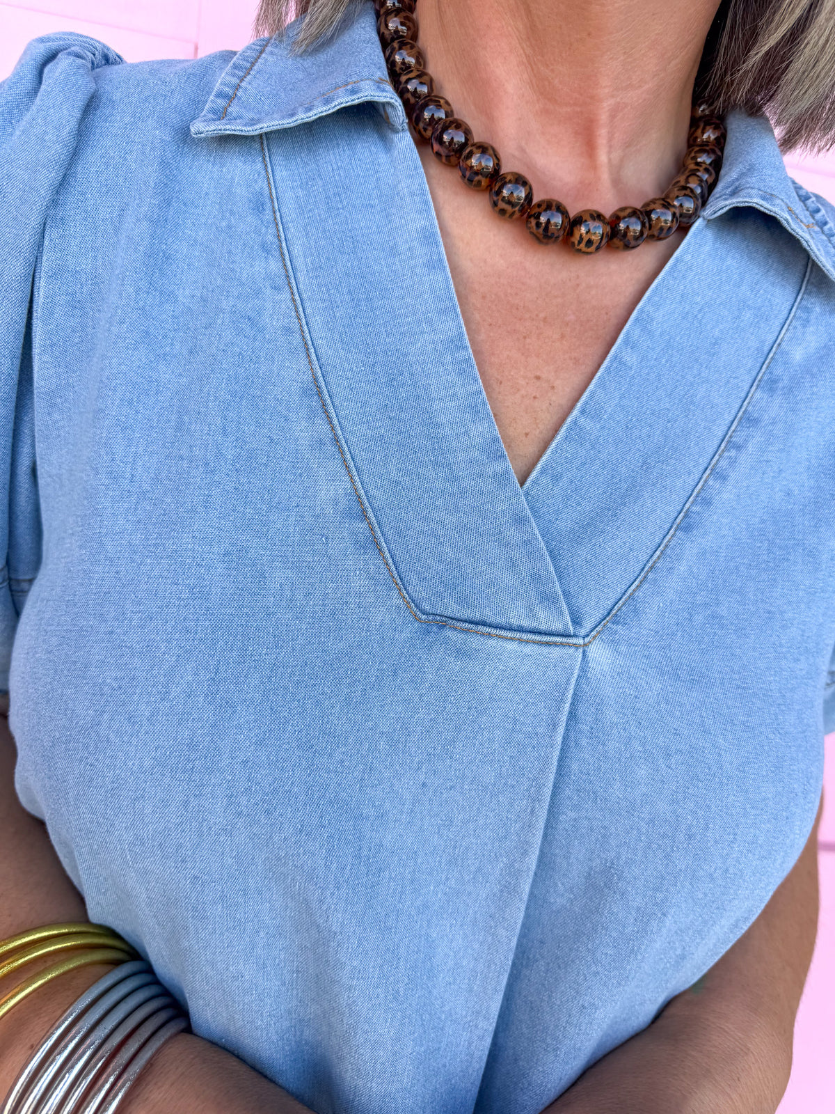 Lovely In Chambray Dress