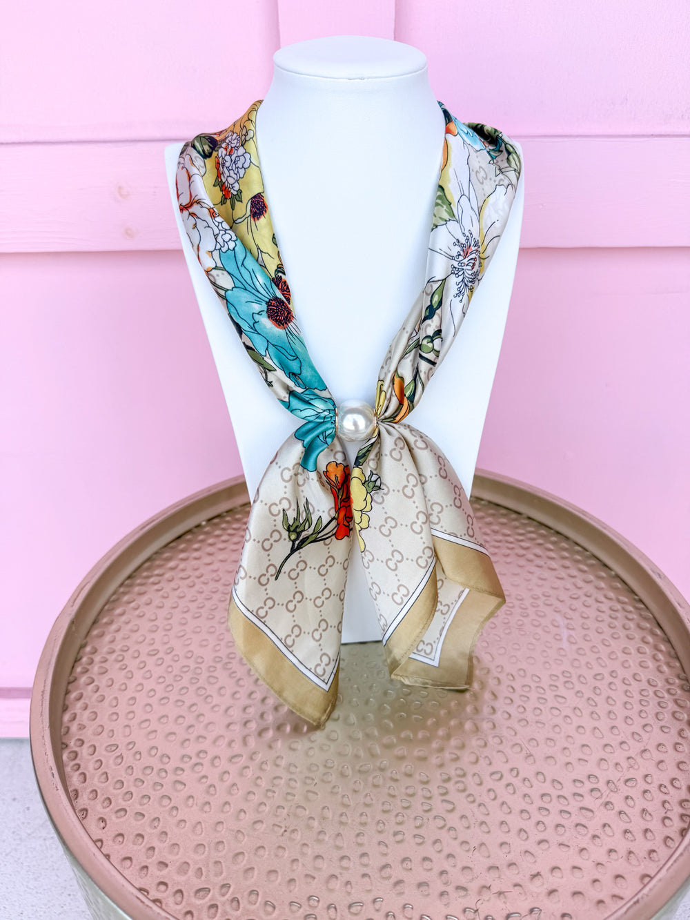 Flower Market Scarf Necklace - Multi